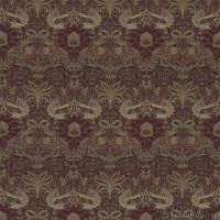 Ткань Morris / PEACOCK & DRAGON Moss/Wine - DM6W230300